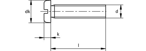 DIN 85 Slotted Pan Head Screw
